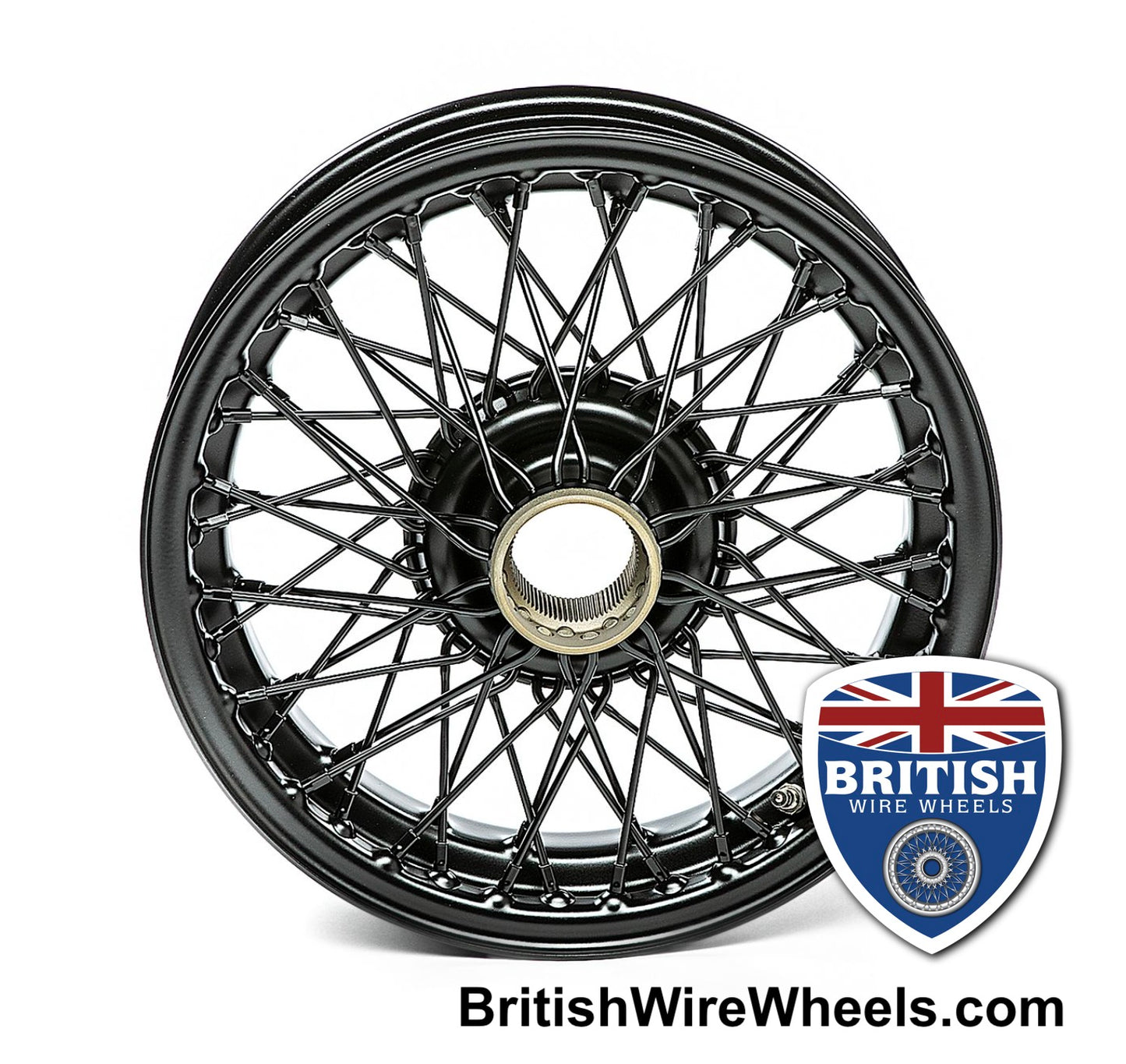 Dayton Dunlop MWS Austin Healey MG Morgan Triumph 15x4.5 60 Spoke Black TUBELESS British Wire Wheels