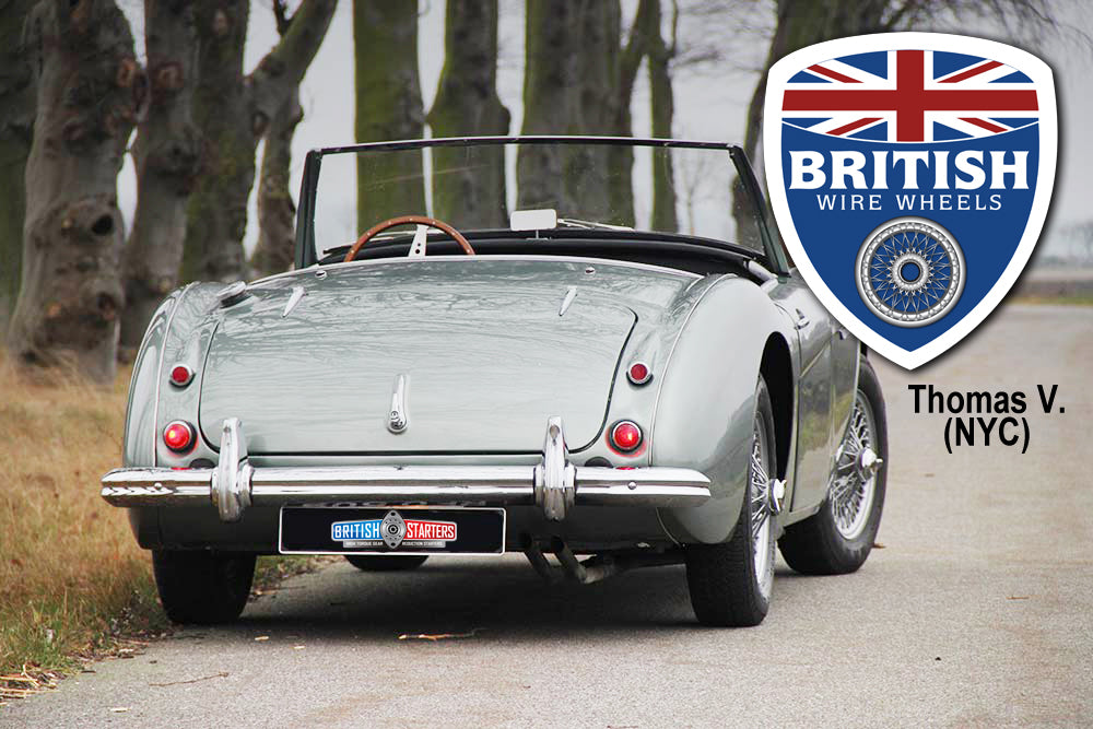 Moss Motors Dayton Dunlop MWS Austin Healey 15x4.5 60 Spoke Chrome TUBELESS British Wire Wheels