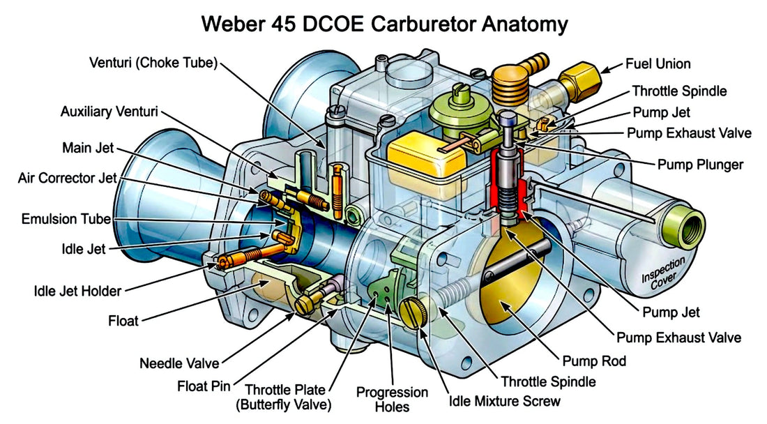 Weber DCOE Sidedraft Carburetors (Non-Scientific Explanation)