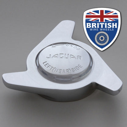 3-Ear 52mm Wire Wheel Knock Off Nuts. Jaguar (Set of 4)