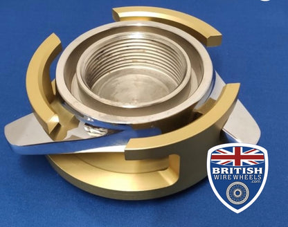 3-Ear 42mm Wire Wheel Knock Off Nuts. (Set of 4)