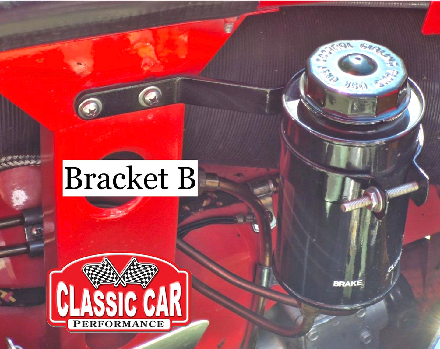 Brake Reservoir Tank and Mounting Strap - Single Supply (Classic OEM Style - Compact)