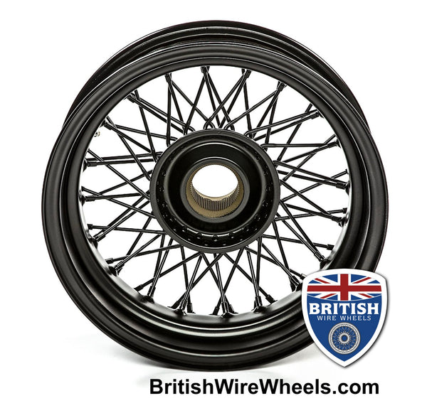 Dayton Dunlop MWS Austin Healey MG Morgan Triumph 15x4.5 60 Spoke Black TUBELESS British Wire Wheels