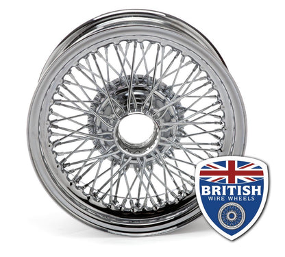 15 x 6.5"  72 Spoke - Curly Hub - Center Lace - Jaguar XKE