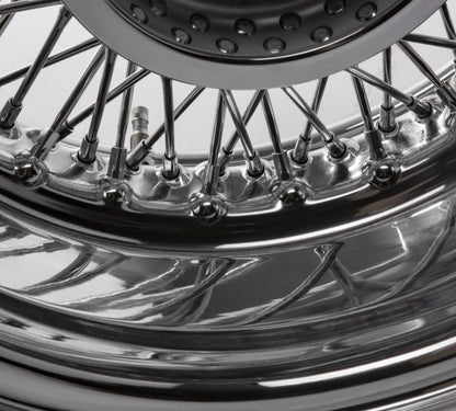 15 x 6.5"  72 Spoke - Curly Hub - Center Lace - Jaguar XKE