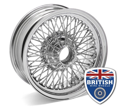 15 x 6.5"  72 Spoke - Curly Hub - Center Lace - Jaguar XKE