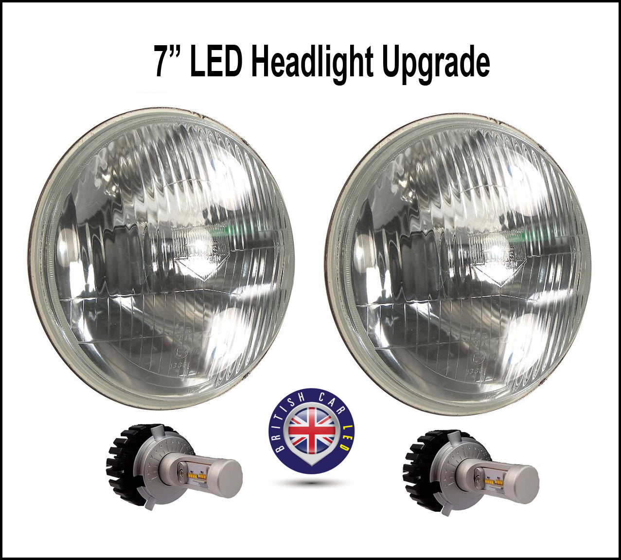 LED Headlight Conversion Kit with 7