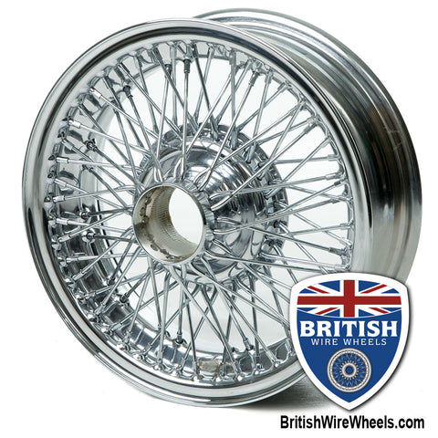 Aston Martin DB5, DB6 15"x 5.5"  72 Spoke  Chrome & Tubeless