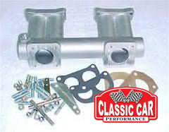 MGA MGB - Crossflow Intake Manifold and Linkage - SU Carbs