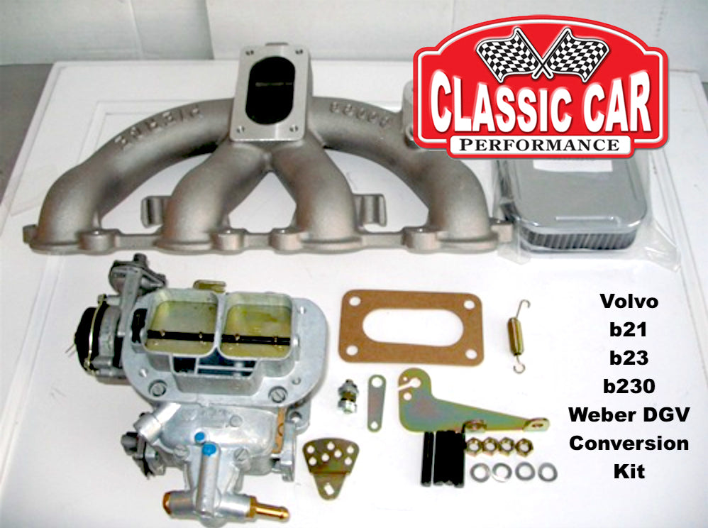 Volvo B23 Rear Block Volvo b21 b23 b230 - 32/36 DGV or DGEV Weber Carb Conversion Kit ...