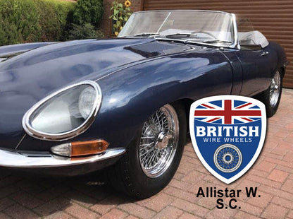 Jaguar xke center lace wire wheel MWS Dayton Dunlop